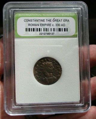 Slabbed Ancient Roman Constantine The Great Coin C330 Ad Exact Coin Shown