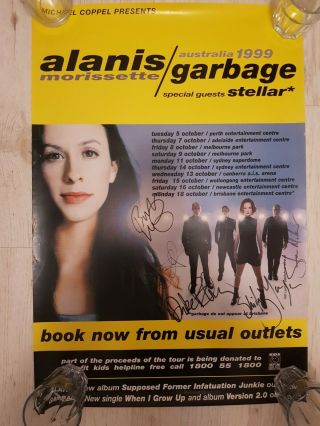 Alanis Morissette Garbage Staind Autographs Autograph Poster Litho