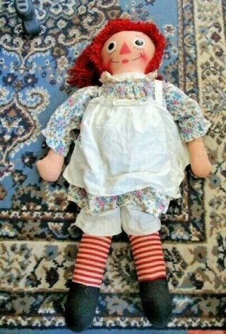 Vintage 30 " Knickerbocker Raggedy Ann Stuffed Doll