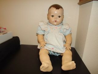 Vintage Effanbee Dydee Baby Doll Hard Plastic Head And Rubber Body 20 In