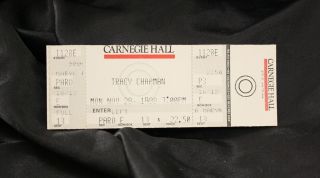 11/28/1988 Tracy Chapman @ Carnegie Hall Ticket Stub -