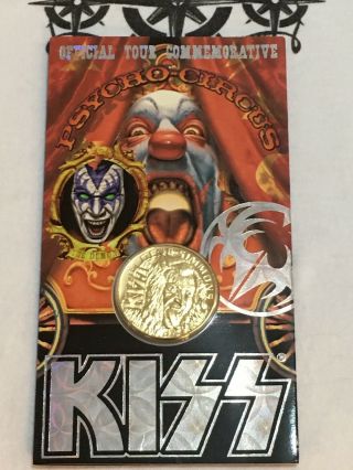 Kiss Psycho Circus Gene Simmons Gold Coin The Demon Pick