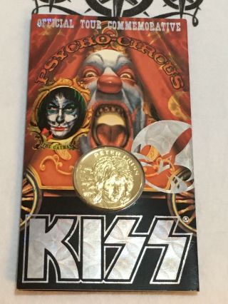 Kiss Psycho Circus Peter Criss Gold Coin The Catman Pick