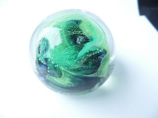 Early Isle Of Wight Glass Paperweight With Impressed 