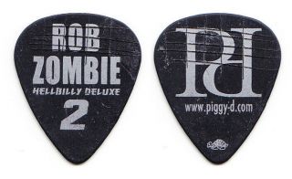 Rob Zombie Piggy D Concert - Black Guitar Pick - 2010 Hellbilly Deluxe 2 Tour