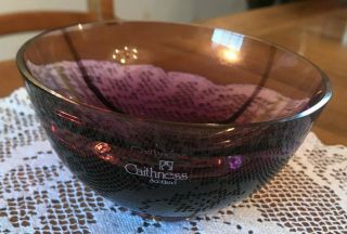 Gorgeous Caithness Amethyst Glass Bowl/dish With Swirl Design