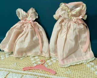 Vintage 1950’s Madame Alexander Cissette Tagged Pink Nightgown Robe Set