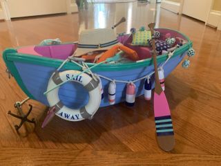 Our Generation Row Your Boat Set 18 " Doll Girl Real Lights Retired Euc
