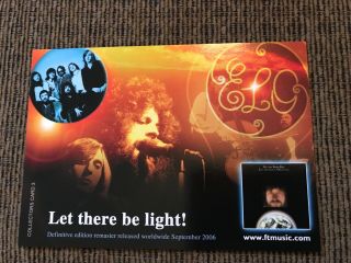 Jeff Lynne Elo Collectors Postcard 3 On The Third Day 2006 Ftm Promo The Move