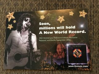 Jeff Lynne Elo Collectors Postcard 7 A World Record 2006 Ftm Promo The Move