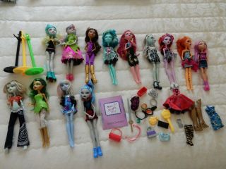 Thirteen Ooak Custom Monster High Frankie Stein Dolls By Gillygals W Accessories