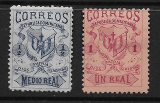 Dominican Republic,  1879,  Half Real & One Real Definitives.  Sg 23 & 25, .