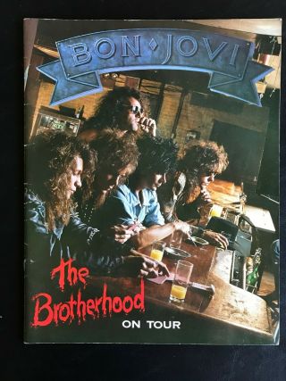 Bon Jovi The Brotherhood On Tour Souvenir Concert Book 1989