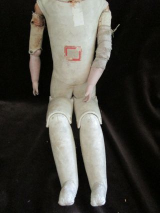 Antique 19” ?armand Marseille Germany Leather Body 52 Doll W/jointed Bisque