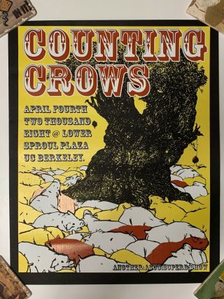 Counting Crows 2008 Poster - Performed At Uc Berkeley