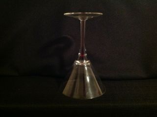 Block Crystal One (1) Artesia Red Infused Stem Martini Glass Red Drop 2