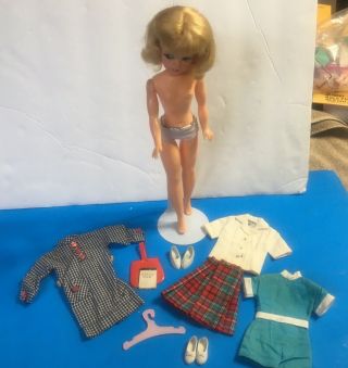 Vintage Ideal Tammy Doll Platinum Blonde,  Clothes And Accessories,