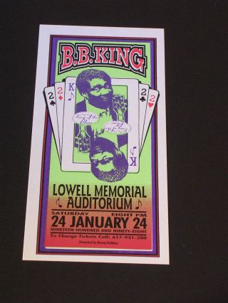 B.  B.  King At Lowell Memorial Auditorium Psychedelic Postcard By Mark Arminski