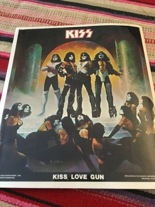 Kiss Band Love Gun 8x10 Glossy Sticker 1977 Aucoin Mgmt Heavy Metal Rock 1970s 2