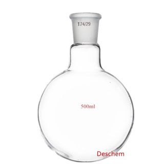500ml 24/29 Round Bottom Glass Flask Single Neck Lab Experiment Botte 1 - Neck