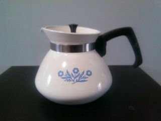 Corning Ware Cornflower Blue 6 Cup Coffee Pot Tea Pot W/lid