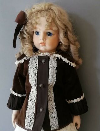 Velvet Jacket For Antique French Or German Doll 21 " - 22 "