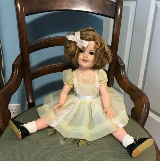 Vintage Ideal Shirley Temple Doll 17 " Vinyl Dress