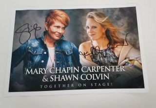 Mary Chapin Carpenter & Shawn Colvin Poster Signed 19 X 13