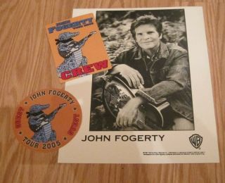 John Fogerty - Publicity Photo And Two Satin Tour Backstage Passes