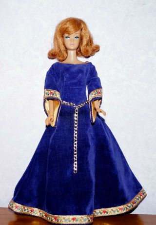 Rare Vintage Barbie Auburn Red Hair Side Part Blue Eyes Made In Japan