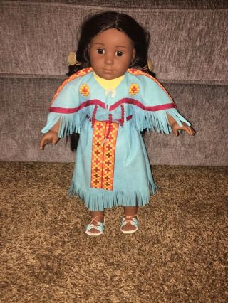 American Girl Doll Kaya In Pow - Wow Outfit