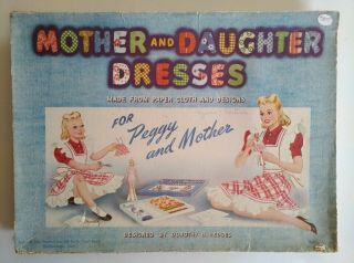 Vintage 1943 Mother Daughter Paper Doll Dot & Peg Dorothy B Hedges 1940s Fashion