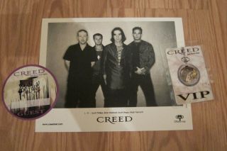 Creed - 8x10 Publicity Photo And 2 Backstage Passes