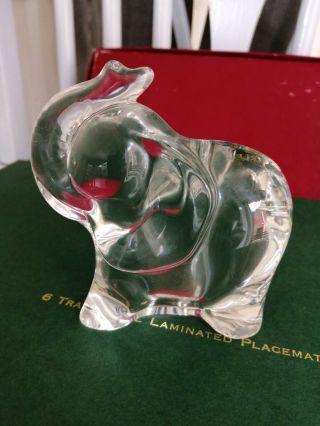 Rare Tyrone Crystal Elephant Paperweight