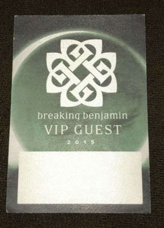 Official Breaking Benjamin Vip Guest Backstage All Access Stickie Pass