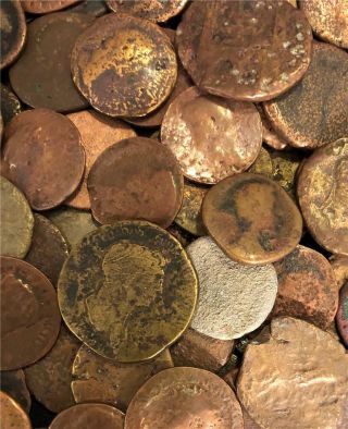 1 - Large Ancient Bronze Roman Empire Coin - Authentic Ancient Antiquity - JBIN0007A 2