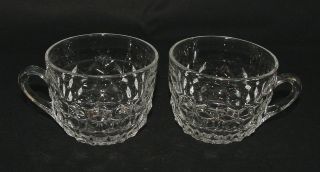 Perfect Pair Vintage Fostoria " American " Straight - Side Punch Cups