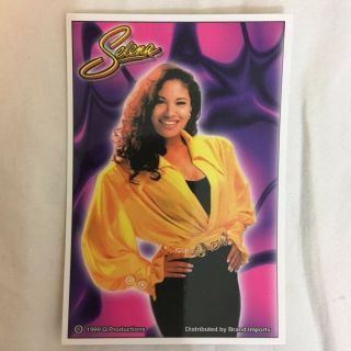 Selena Quintanilla Official 1999 Q - Productions Sticker Tejano Artist Yellow Fs