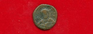 Byzantine Copper Coin Circa 1028 - 1034 Romanus Iii Jesus Christ King Of Kings Cir