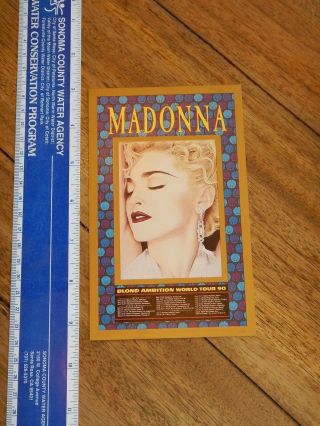 1990 Madonna - Blond Ambition World Tour Concert Postcard Handbill