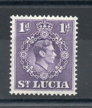 St Lucia 1938 George 6th 1d Violet Sg,  129 U/mint Lot 4571b
