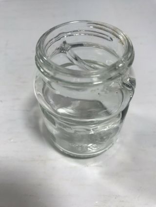 Vintage Small Clear Glass Jar Inside Pour Spout Collectible Display Decoration