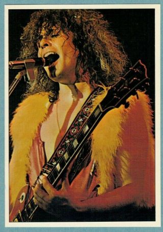 1975 T Rex Marc Bolan Panini Rock Music Pop Stars Mini Poster Sticker Nr