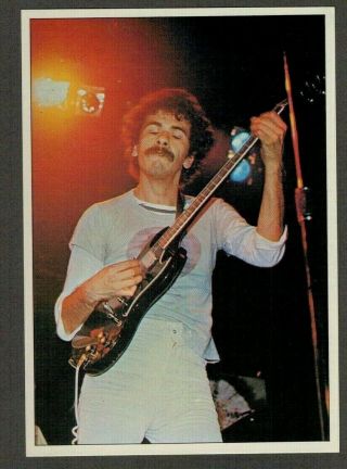 1975 Carlos Santana Guitarist Panini Rock Music Pop Stars Mini Sticker Nr