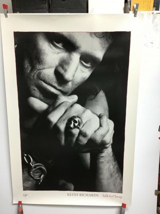 Keith Richards “talk Is Cheap” Promo Poster 1988 24” X 36”