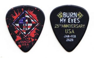 Machine Head Burn My Eyes Usa Black Guitar Pick - 2020 25th Anniversary Tour