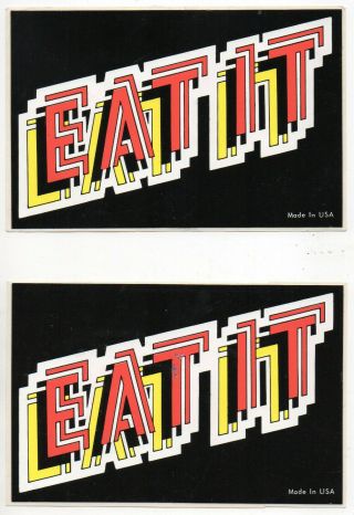 (2) Humble Pie Promo Stickers For The 1973 Album " Eat It "