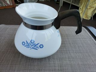 Vintage Corning Ware 6 - Cup Blue Cornflower Coffee Pot P - 104 No Lid