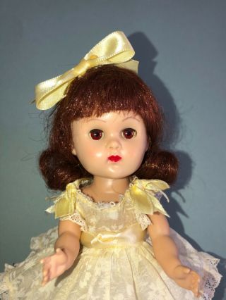 Vintage Vogue Ginny Doll In Her Medford Tagged Yellow Organdy Sun Dress