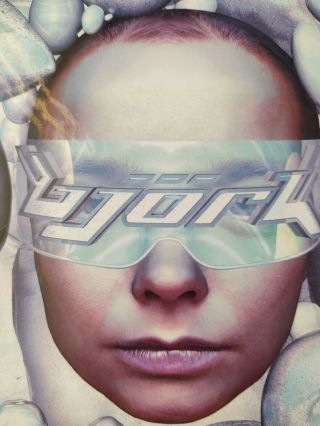 Bjork Rare Promo Sticker/post - Card 1995 Release Of " Post " Album 5 " X 8 "